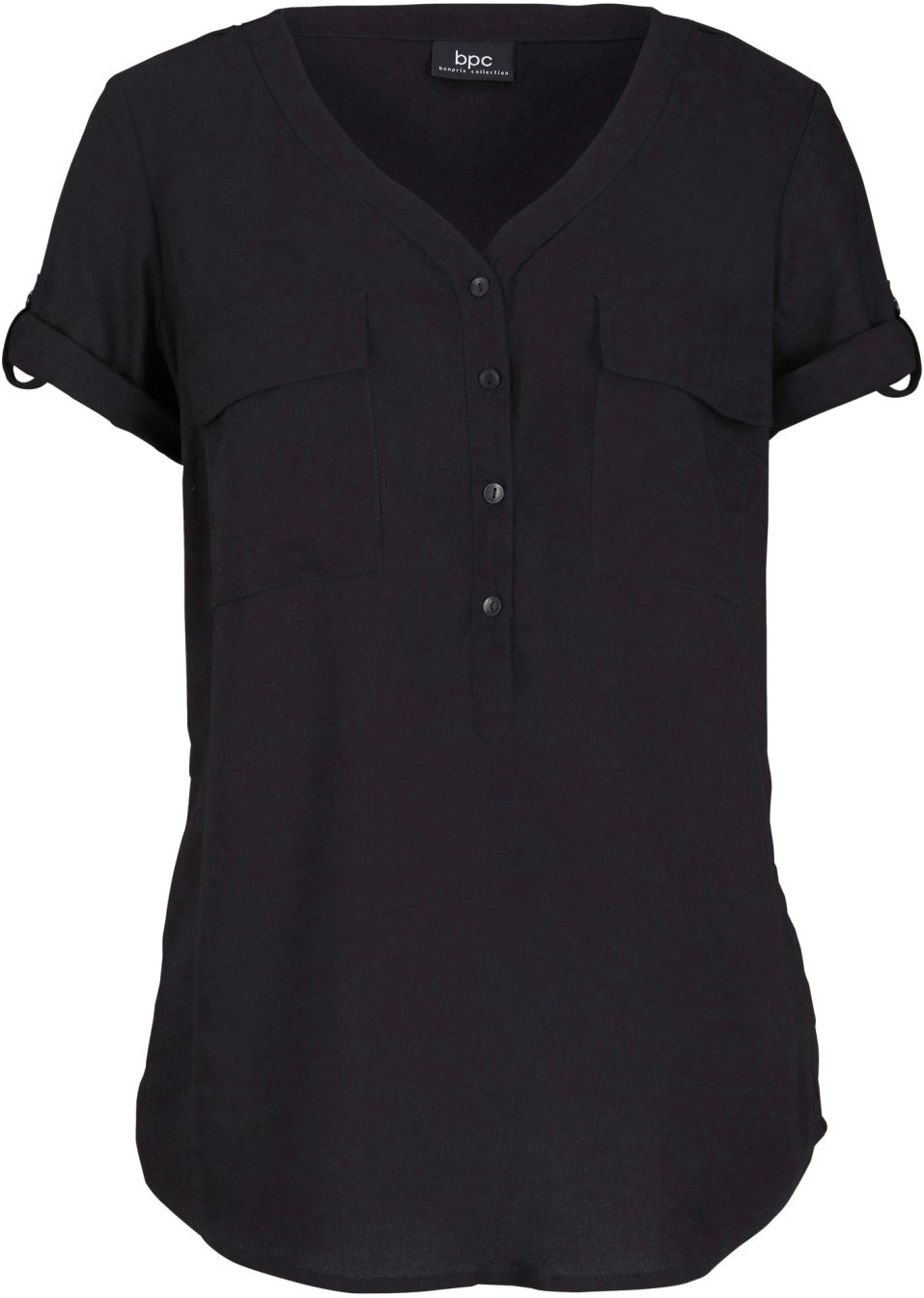 Blouse en viscose à manches courtes