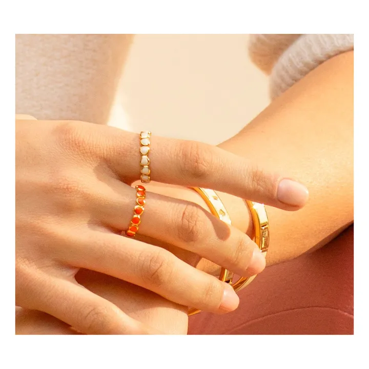 Bangle Up Bague Ajustable Lumi | Blanc