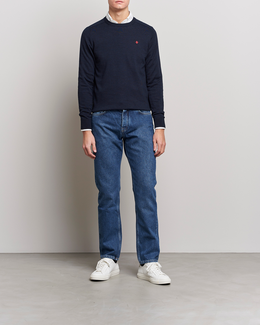Morris Merino O-neck Navy