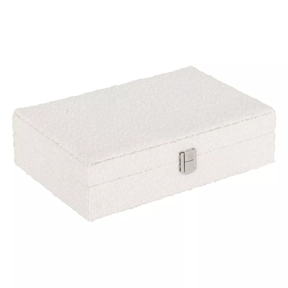 Boite à bijoux bouclette (28 x 19 cm) Loe Blanche