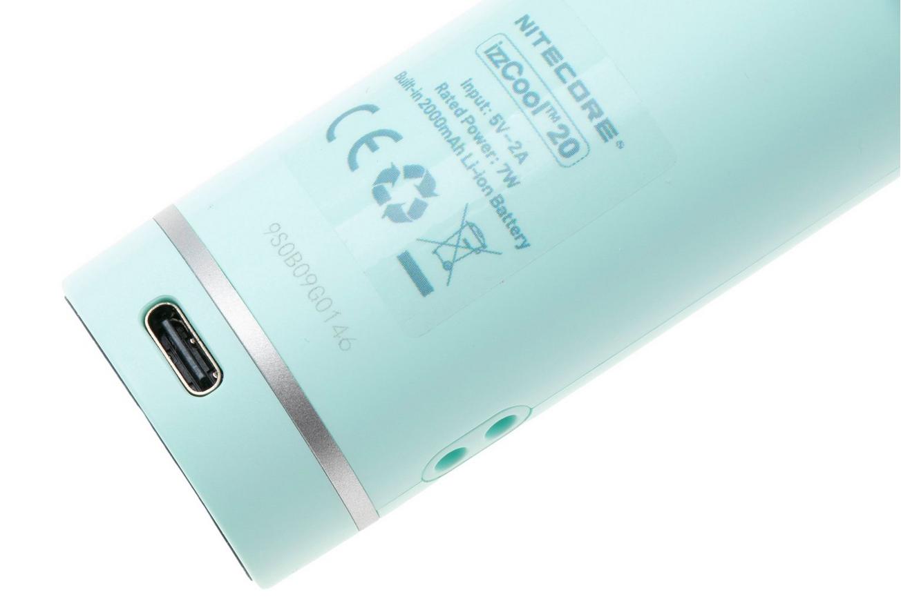 Nitecore izzCool 20, Mint Green, ventilator met nevelfunctie
