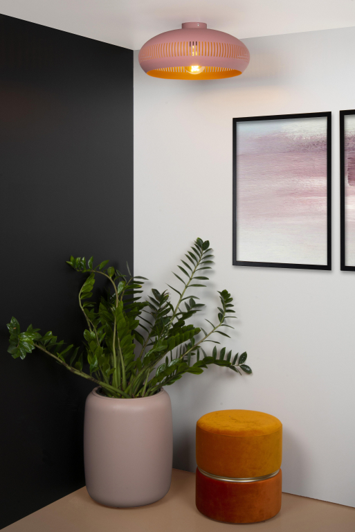 Lucide Rayco plafondlamp Ø45 zwart