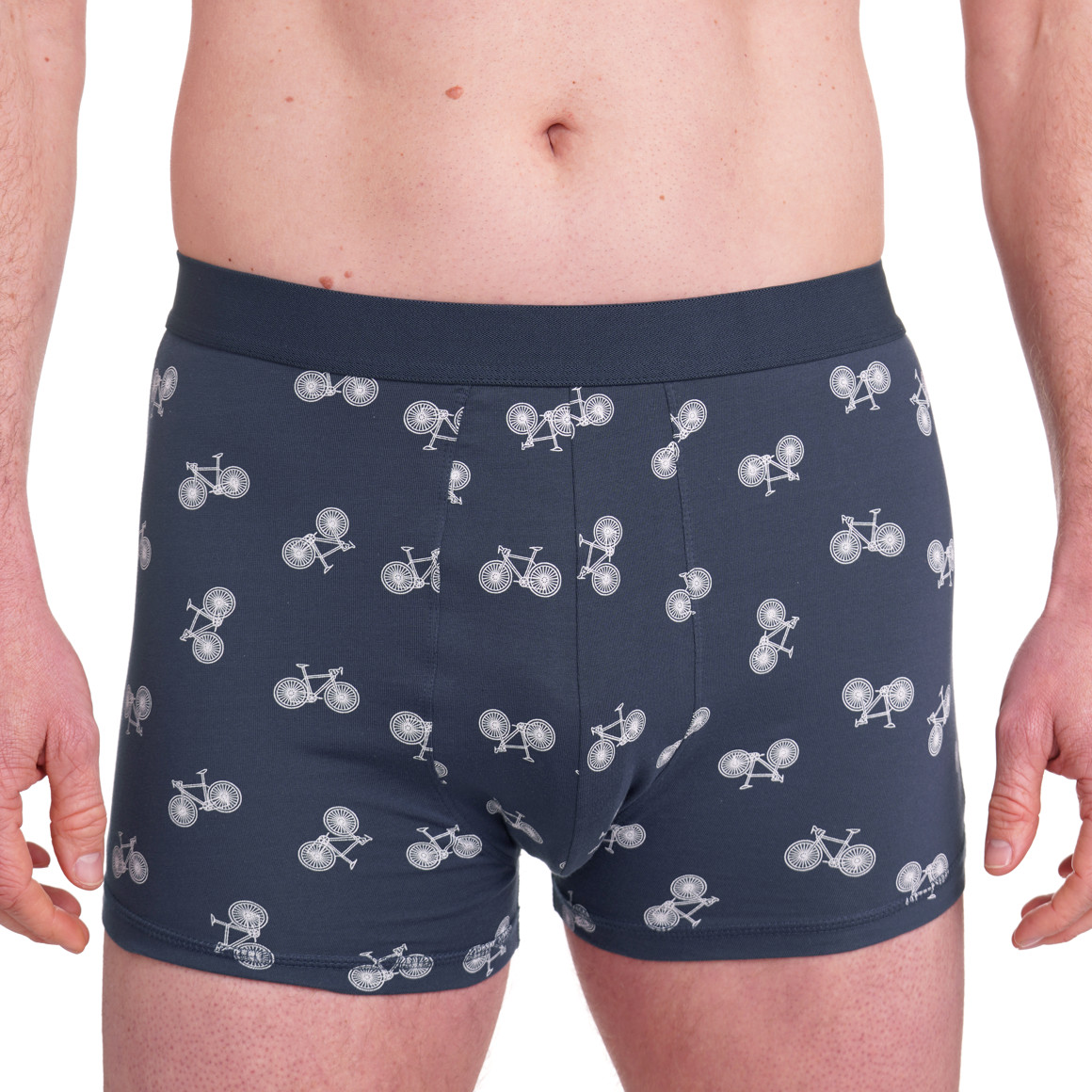 VanVaan Herren Retroshorts mit Fahrrad-Allover dunkelblau