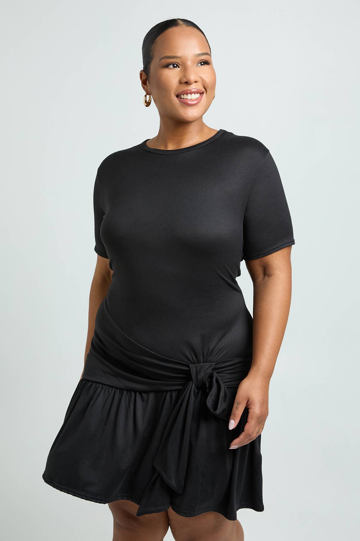 boohoo Robe T-shirt Plus à ourlet tombant