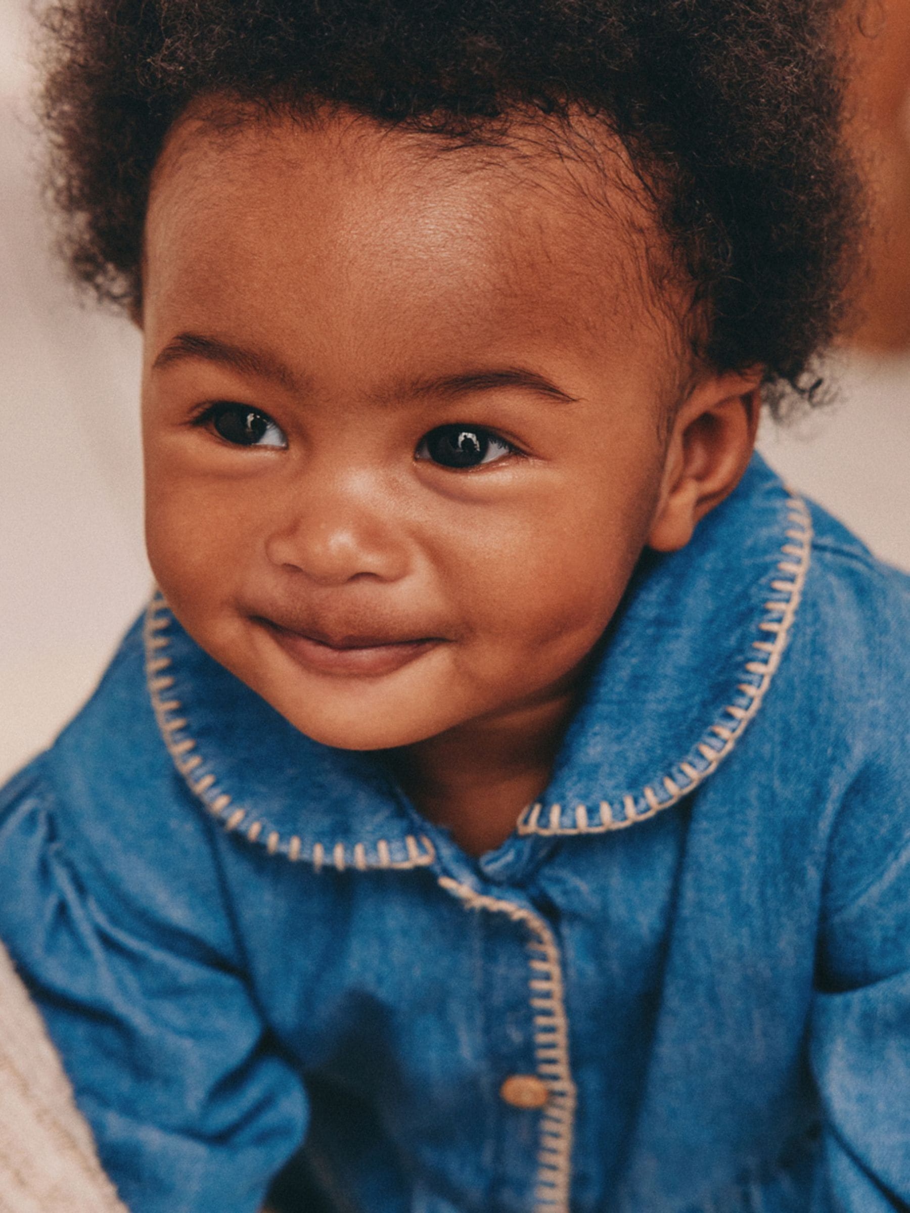 Blauw - Baby denim romper (0mnd-2jr)