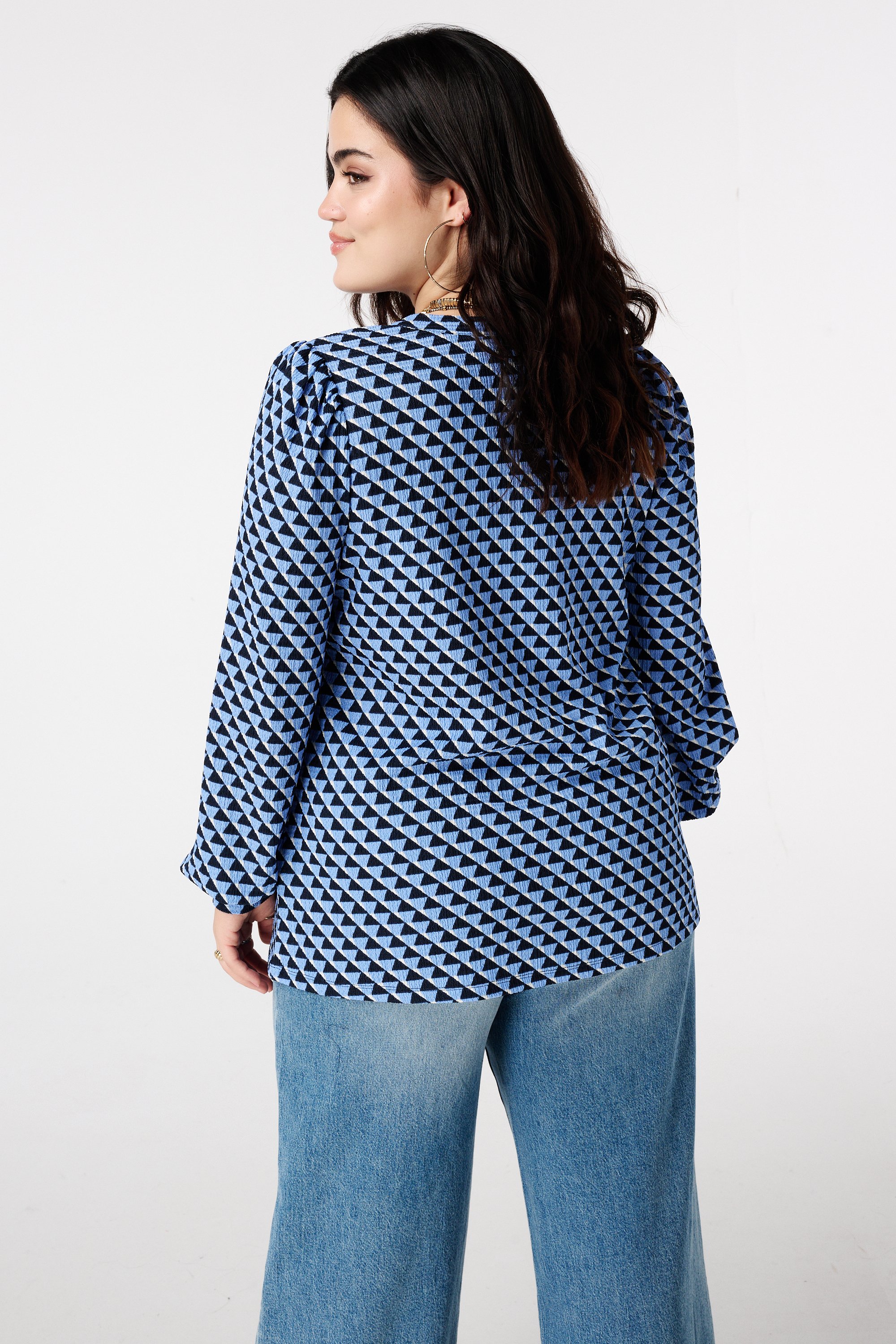 Top met sierlijke print Multi blue