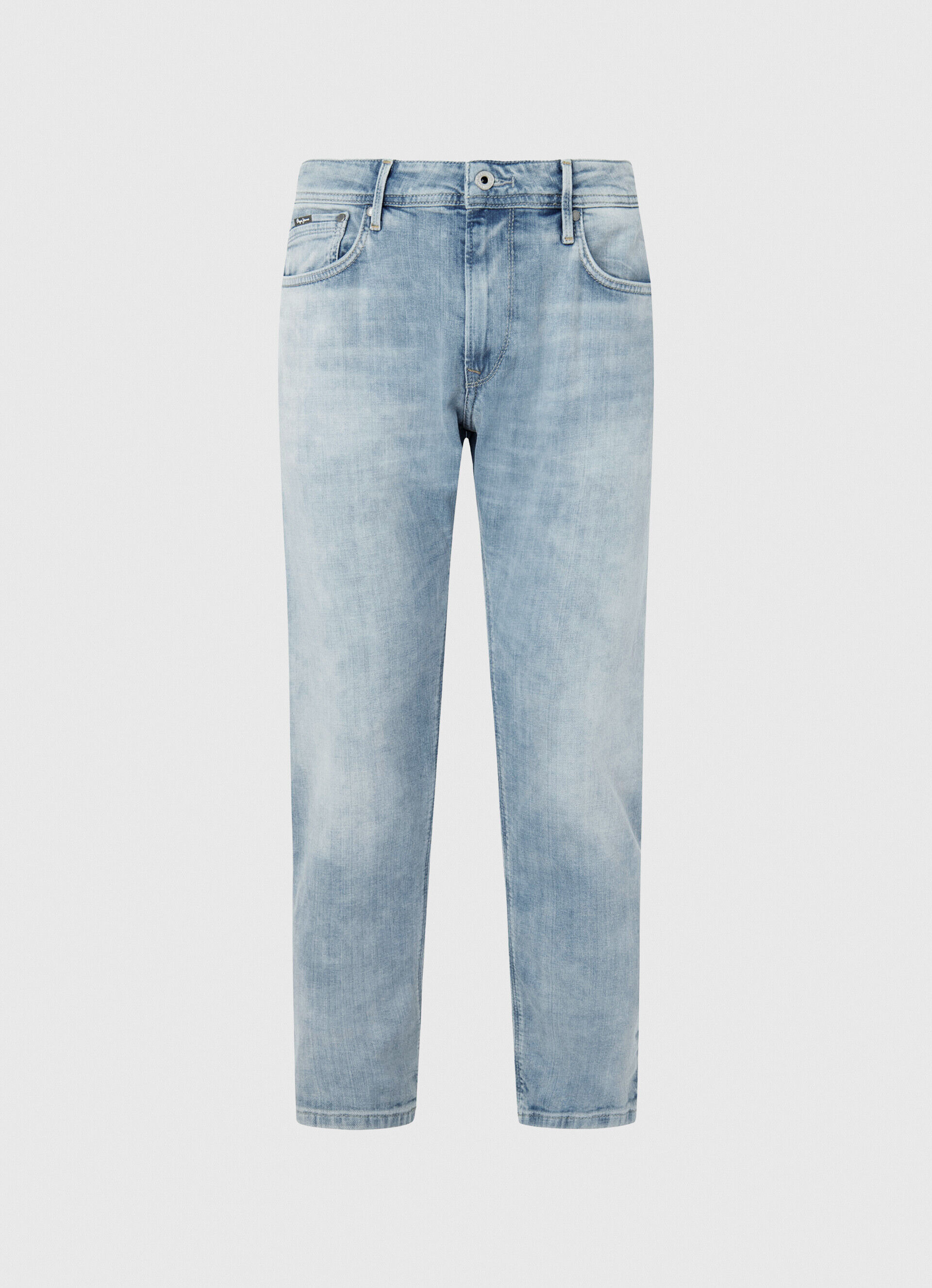 Calça jeans Stanley, corte e cintura regulares - jeans