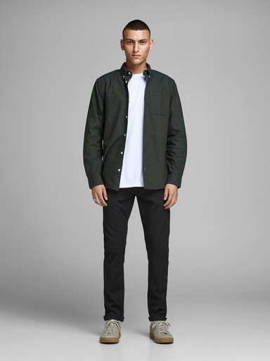 Jack & Jones Chinos »JPSTMARCO – Chinos mit Stretch für optimale Passform, Slim Fit«  unifarben, modisch, slim fit, Web