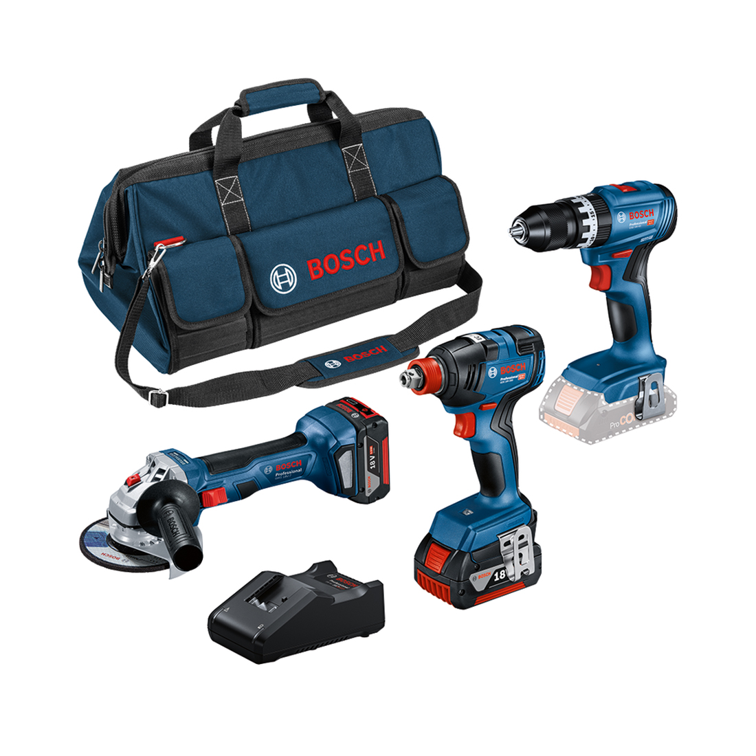 Bosch 3Tool 18V Profi Set (GSB;GDXGWS;2x5.0Ah) (0 615 990 N31)