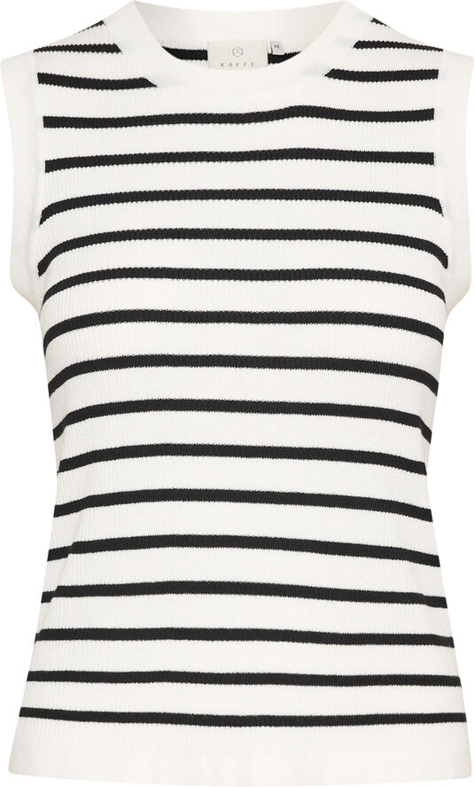 Kaffe KAlilybeth Knit Top Chalk/black stripe