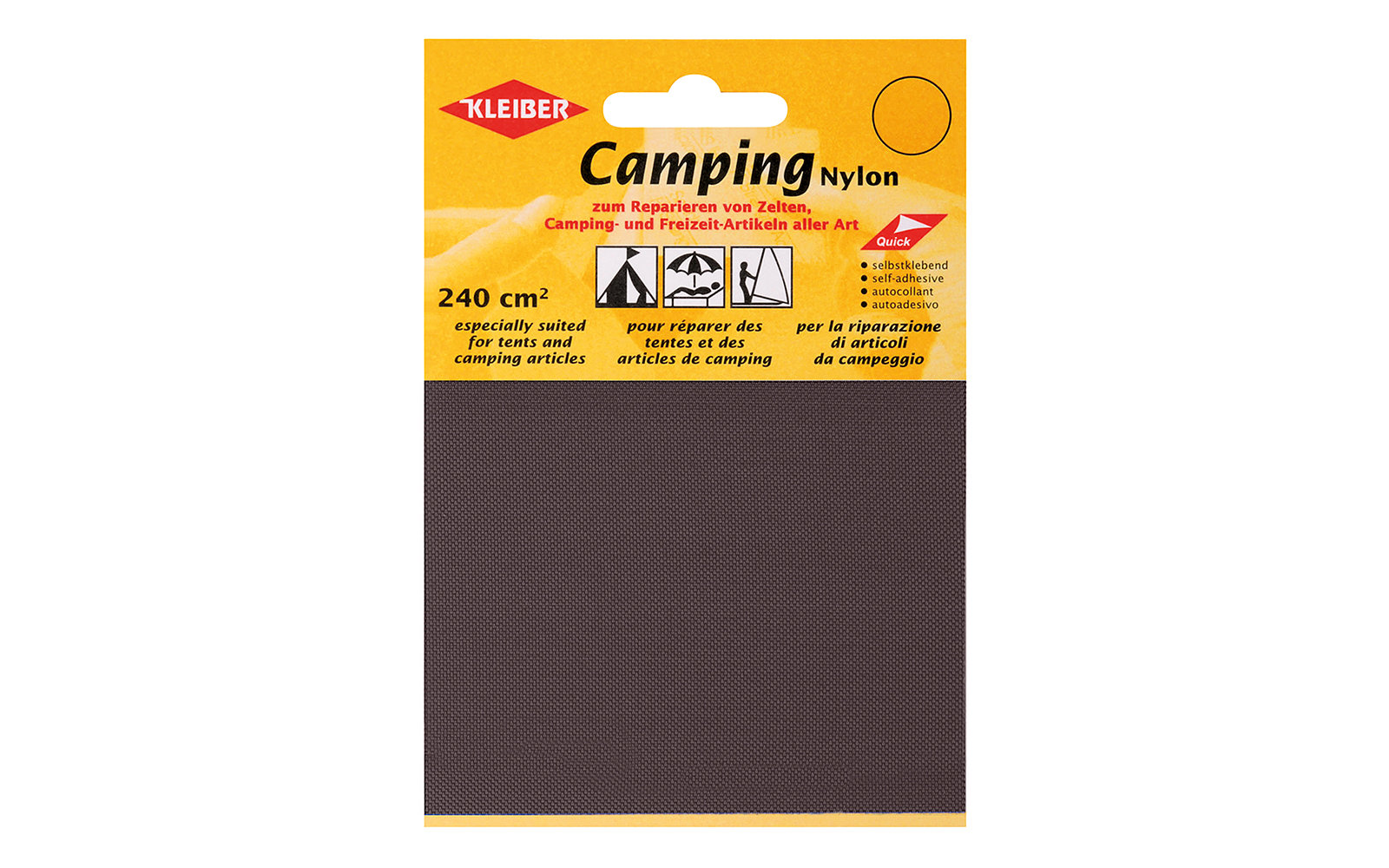Kleiber Camping Nylon Reparaturflicken Khaki (2 Stück)