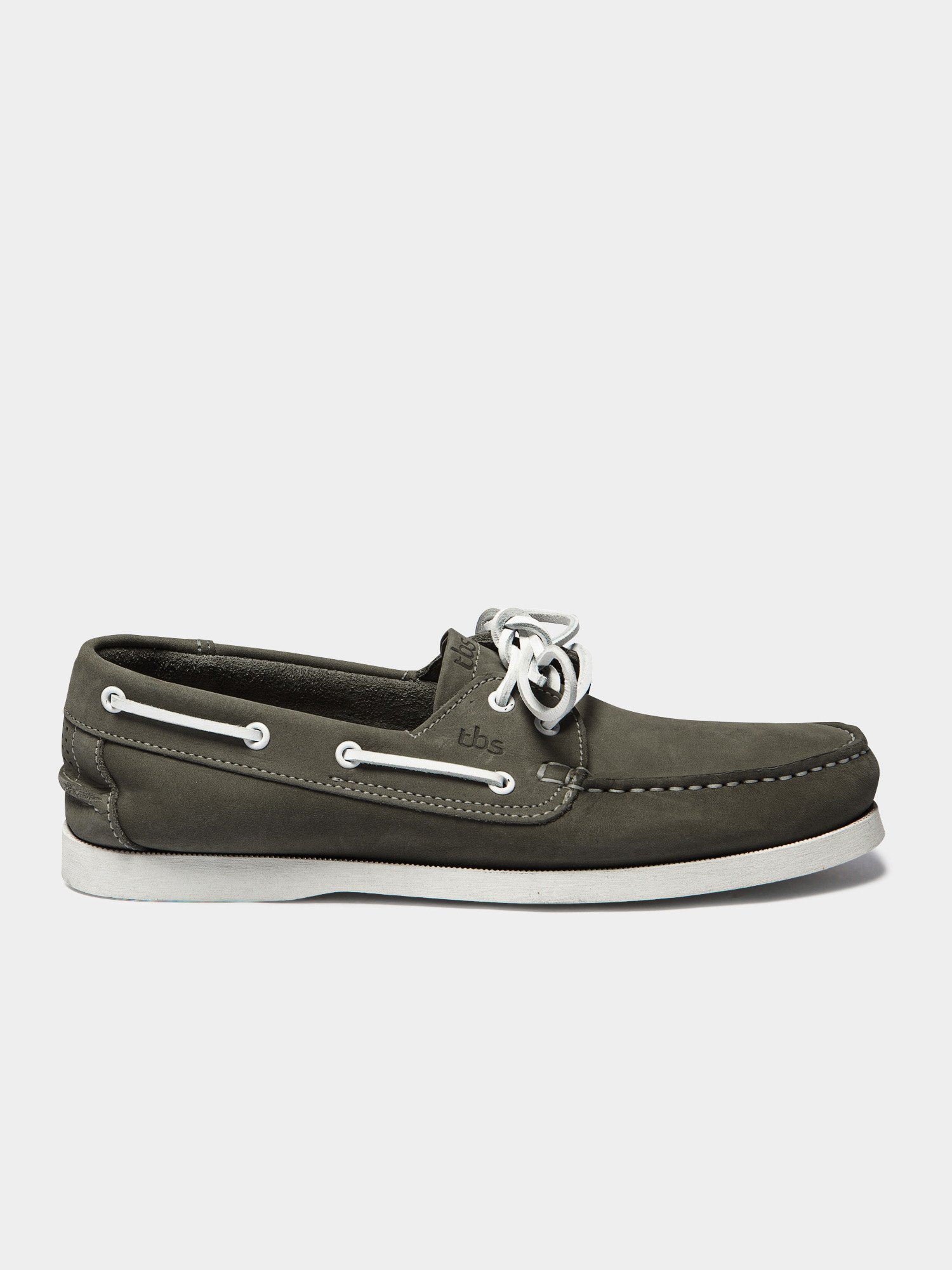 Chaussures Bateau Homme Semelle Grip Cuir Kaki