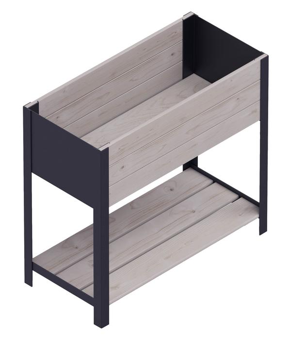 Upyard Holz-Pflanzkasten ModernBox mit Ablage,