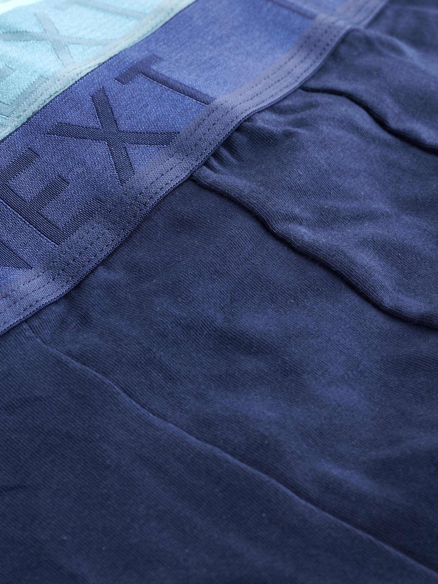 Blauw/groen/grijs - Katoenrijke trunk boxershorts verpakking van 10