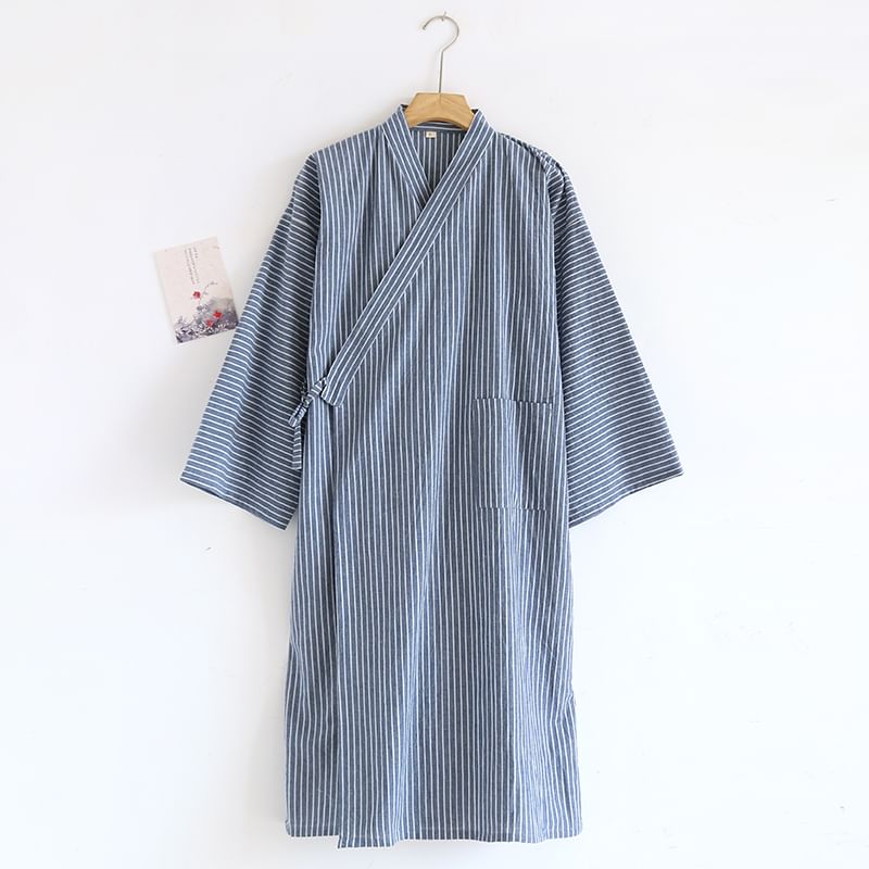 Finlies - Gestreepte pyjamajas met lange mouwen en wikkelmotief