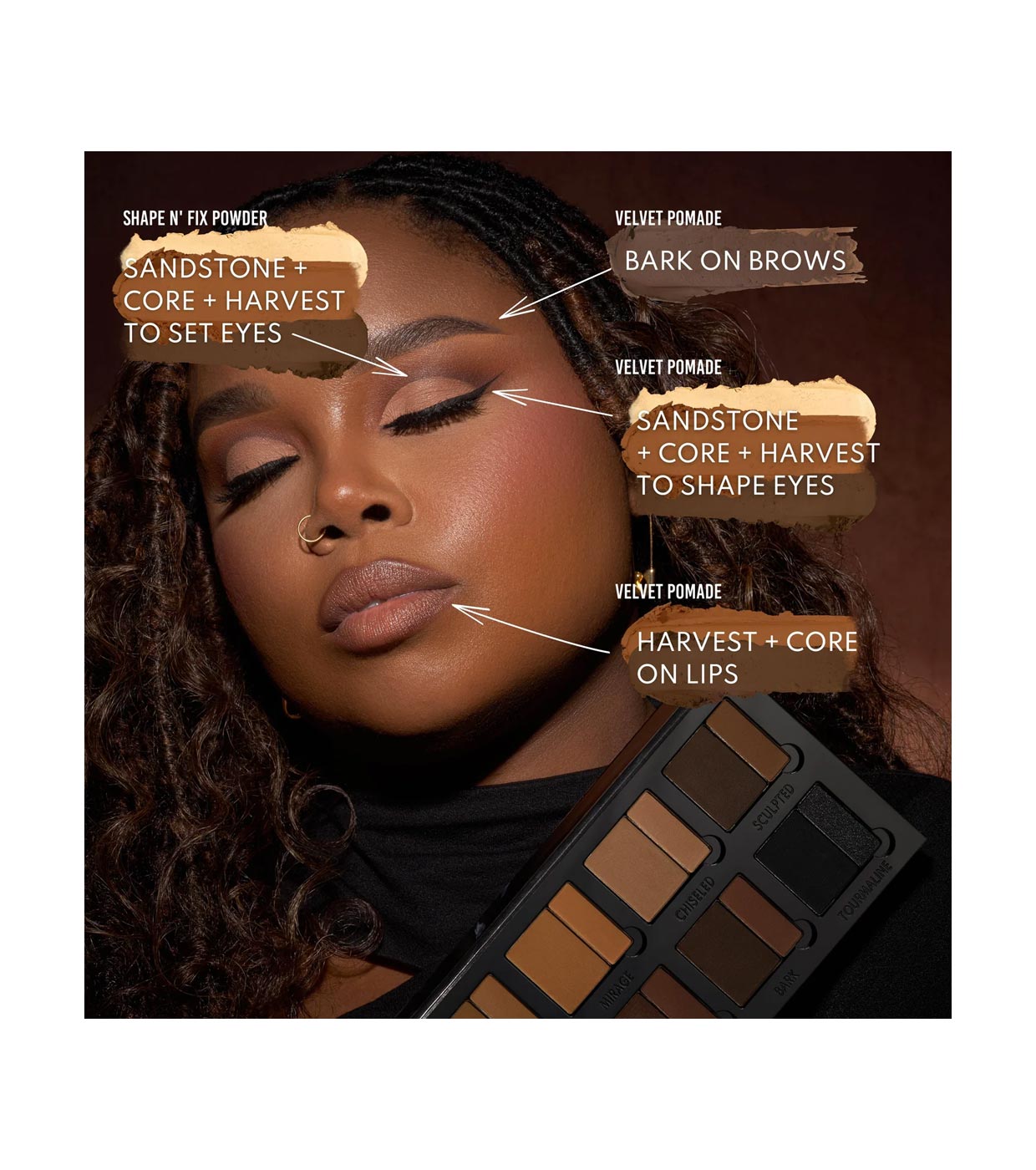 Danessa Myricks Beauty - paleta multiuso para rosto, olhos e lábios Groundwork Defining Neutrals