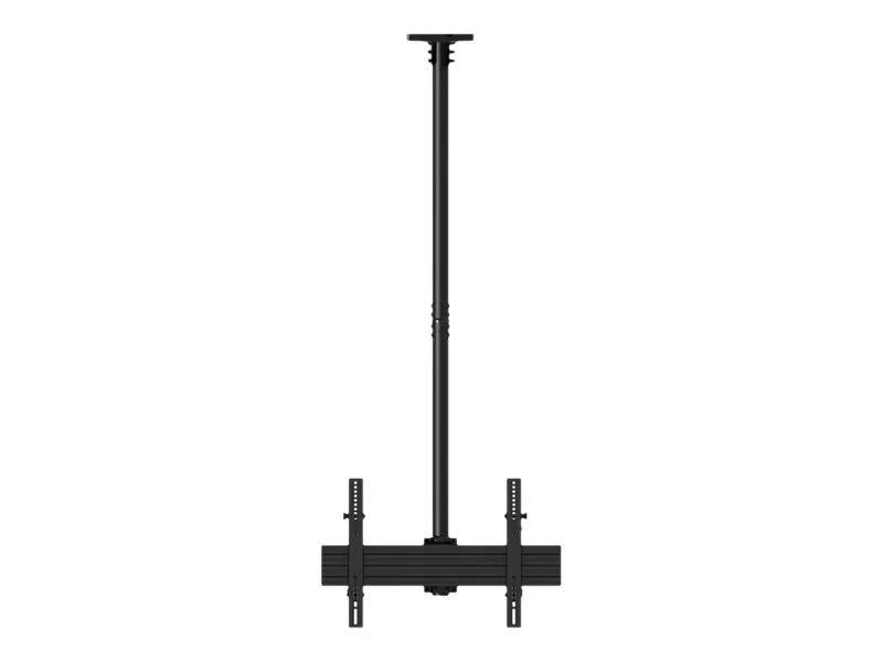 Multibrackets M Ceiling Mount Pro MBC1UX2 - Monteringssæt (loftsplade, loftspladeafdækning, 4 vippearme, 2 pæleklemmer, 2 skinner, 2 forlængerrør (80 cm)) - for 2 LCD displays - aluminium, stål - sort - skærmstørrelse: 40