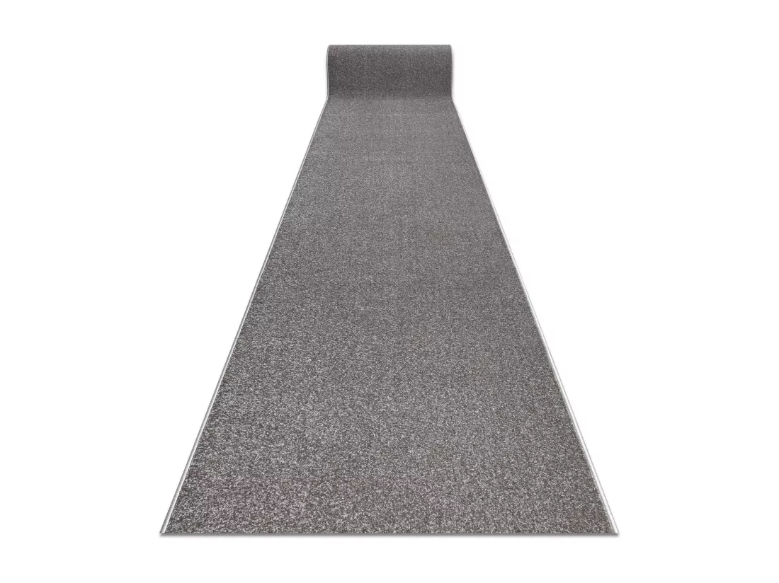 Tapis de couloir KARMEL plaine, une couleur gris 70x860 cm