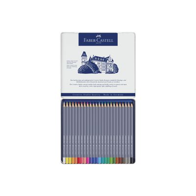 Faber-Castell Goldfaber Aqua - 24 Crayons de couleur aquarellables - couleurs assorties