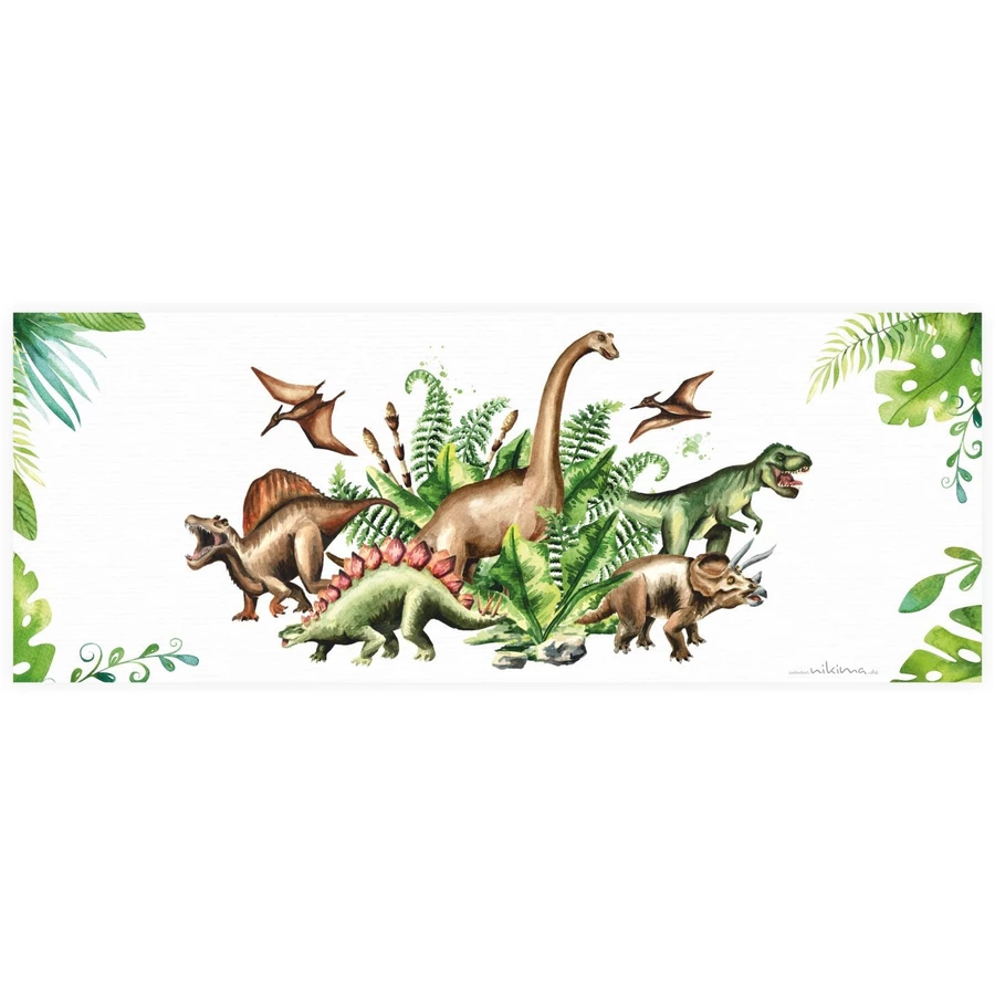 Nikima Stiftebecher Dinosaurier inkl. 12 Dreikant Buntstiften Stifteköcher grün