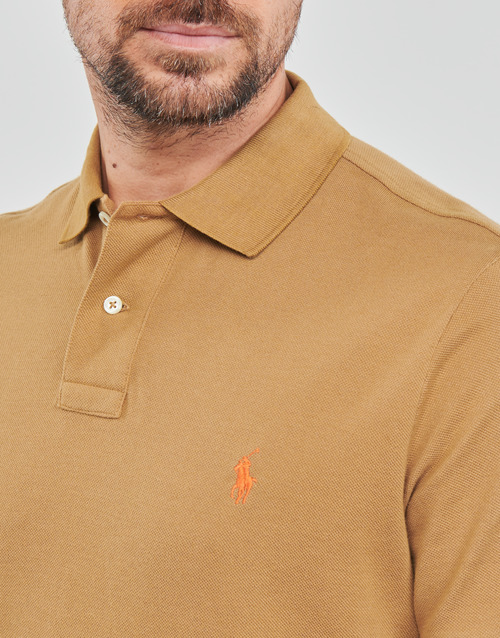 Polo Ralph Lauren - POLO COUPE DROITE EN COTON BASIC MESH Camel