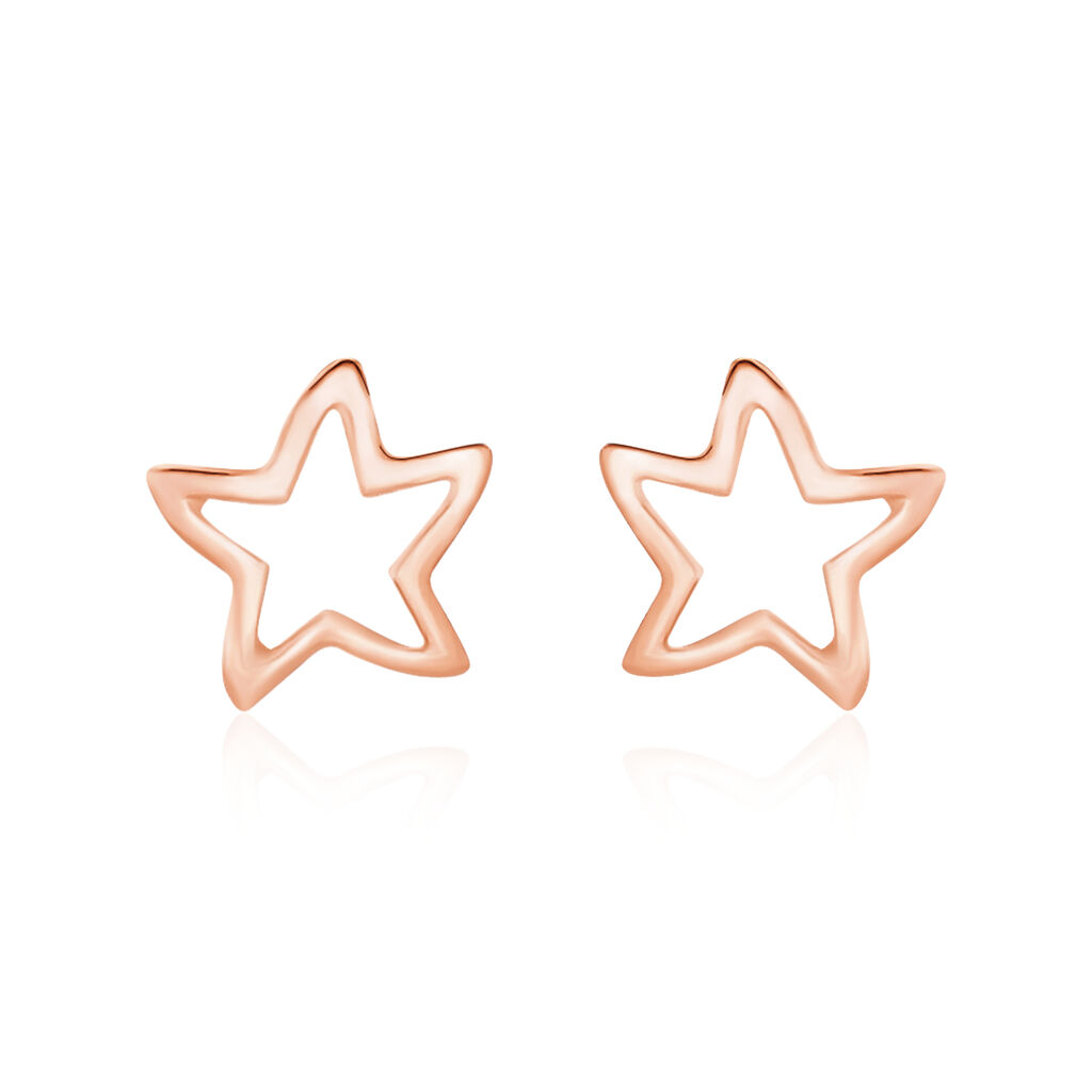 Boucles D'oreilles Puces Alphonsine Etoile De Mer Or Rose