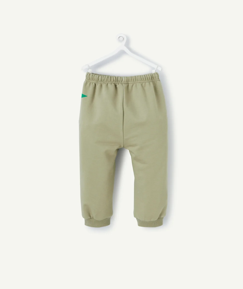 JOGGING BÉBÉ GARÇON EN FIBRES RECYCLÉES VERT AVEC CROCODILE