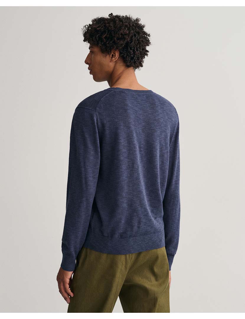 Blue Linen Sweatshirt