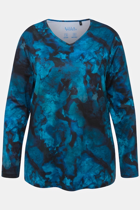 Skishirt, Loop, schnelltrocknend, V-Ausschnitt, Langarm