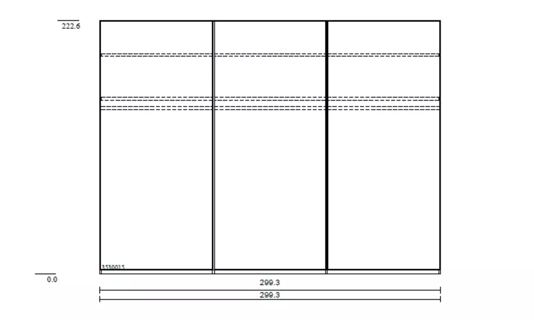 Schwebetürenschrank Concept Me 300 x 223 cm