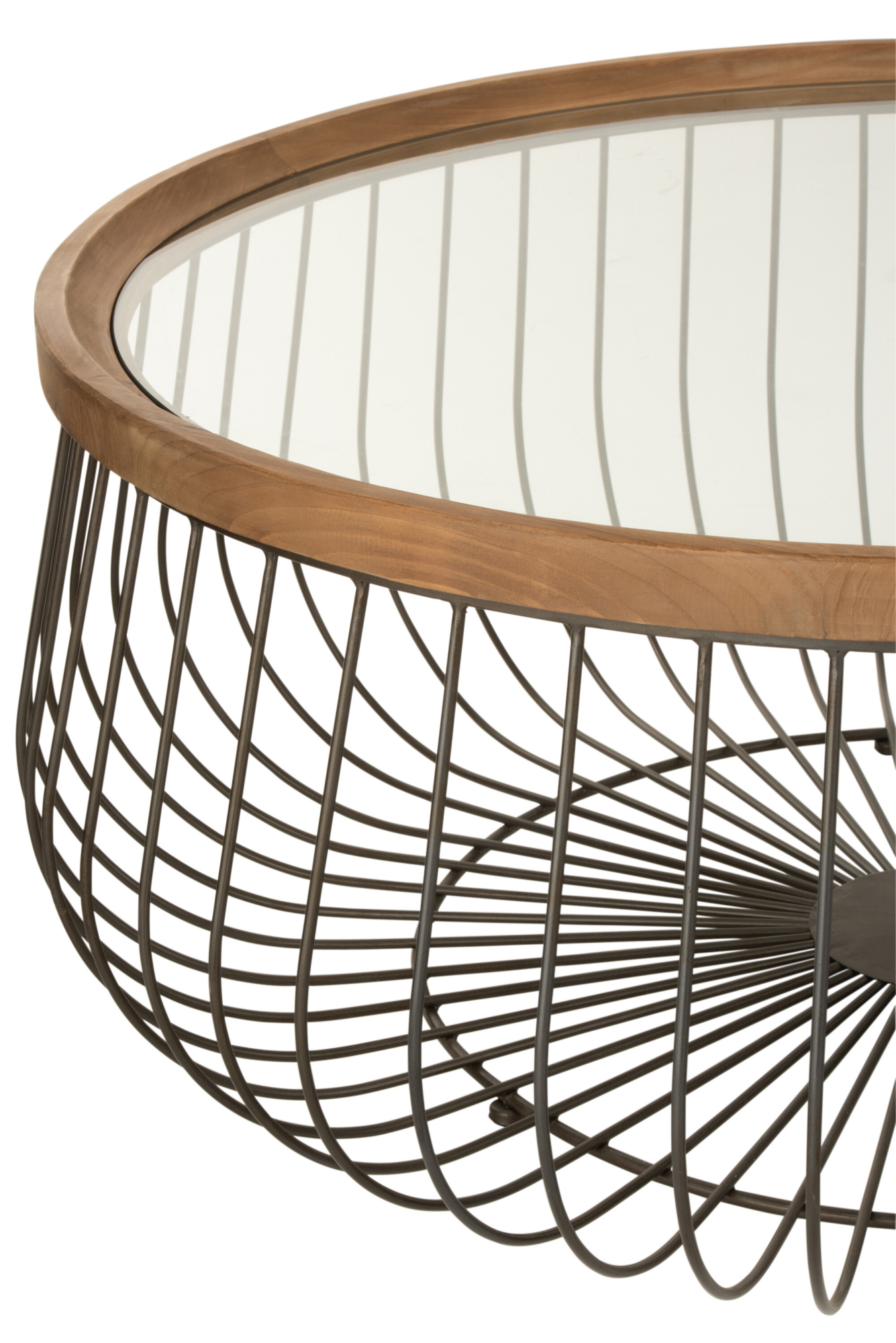 Salontafel Rond metaal/glas - set van 2