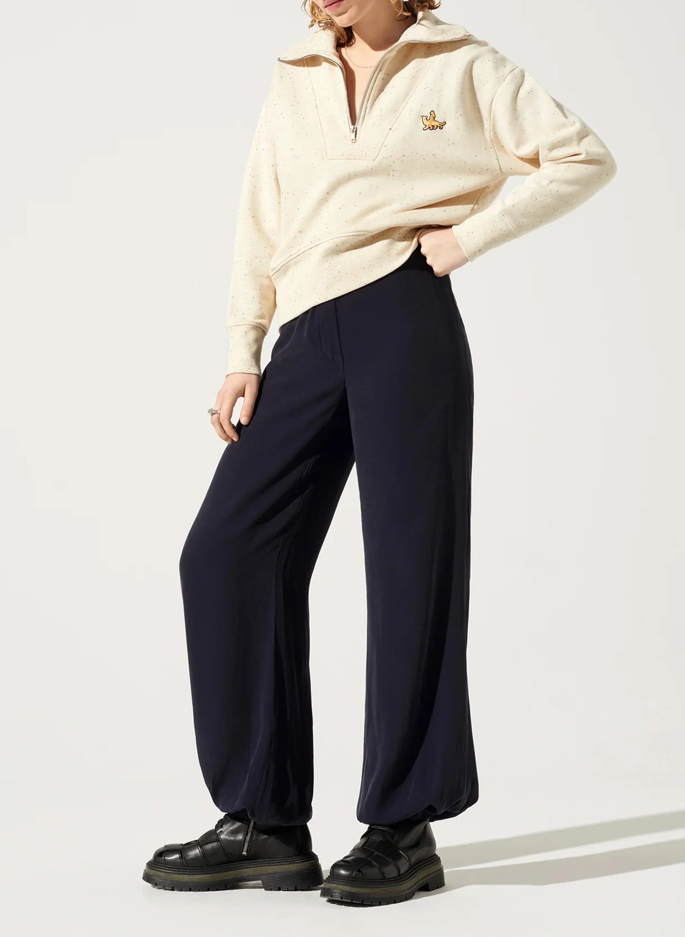 Pantalon large | Bleu