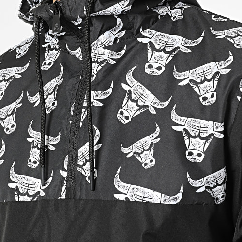 Coupe-vent Capuche Distressed Logo Chicago Bulls 12893167 Noir