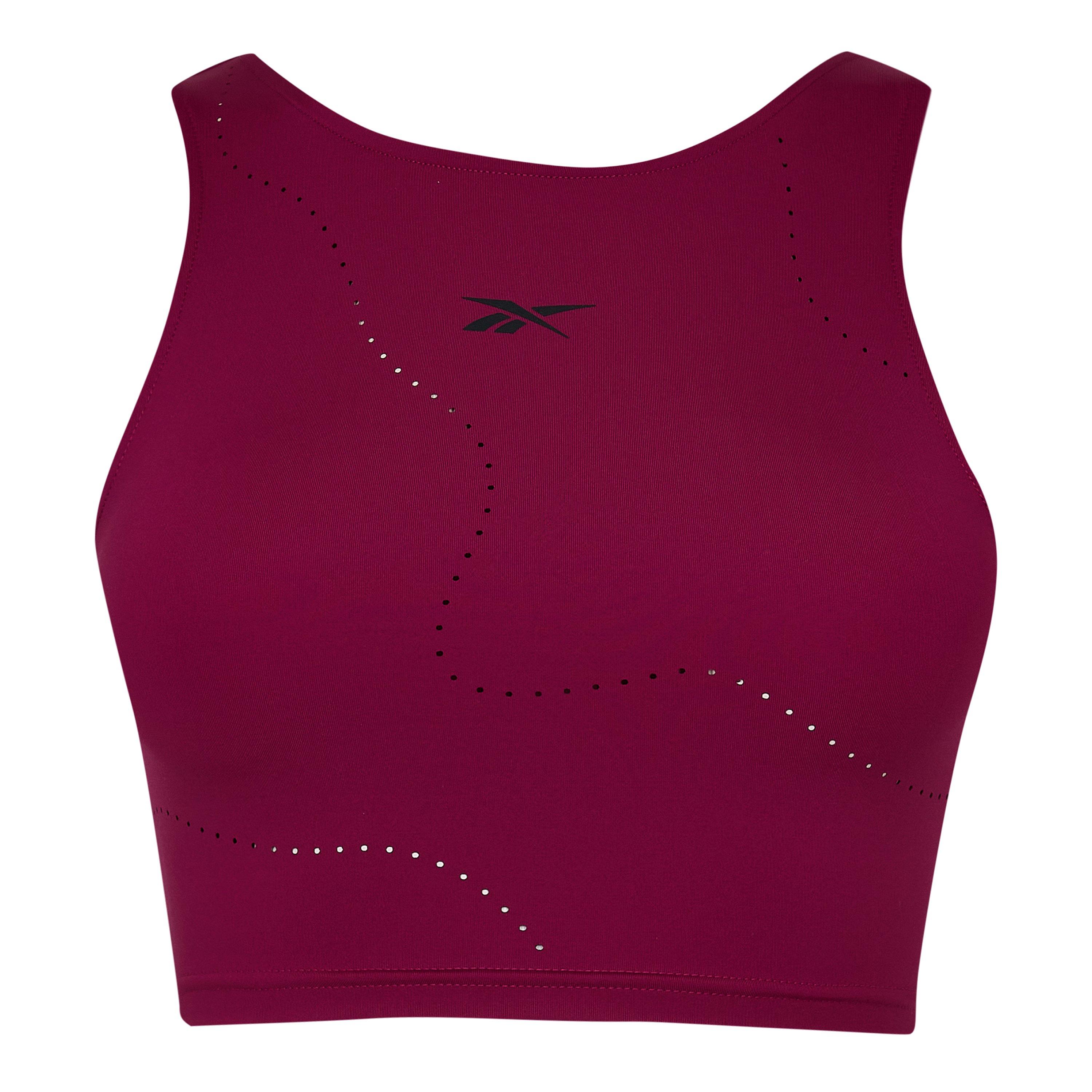 Reebok Lux Perform Crop Long Sleeve Top Womens Gym Vest