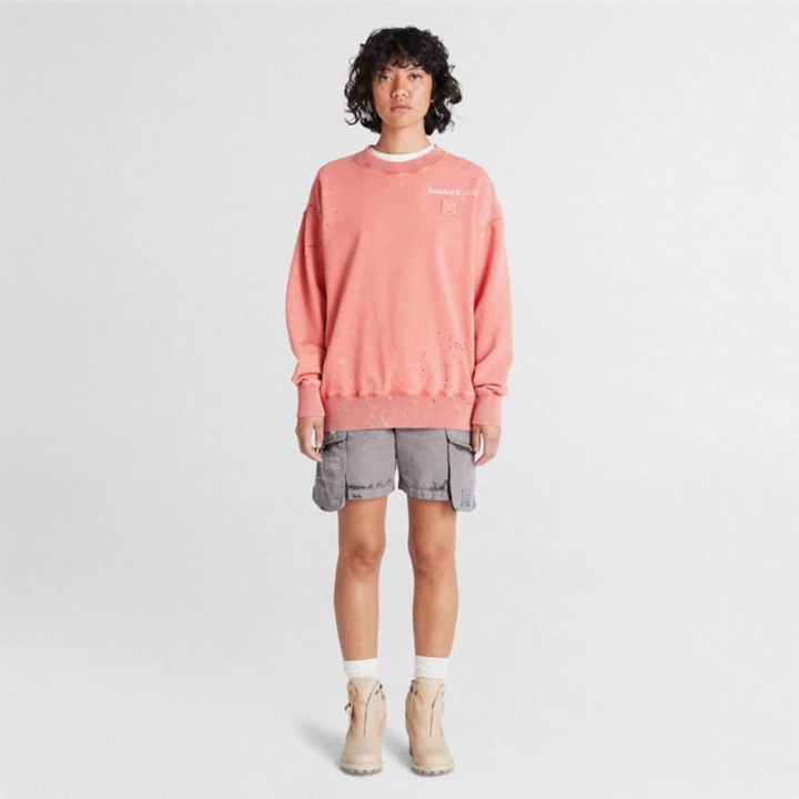 Moletom Timberland x A-COLD-WALL* Future73 unissex na cor laranja.