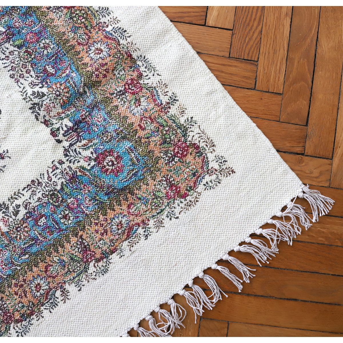 Tapis persan vintage vert Pondie Chérie