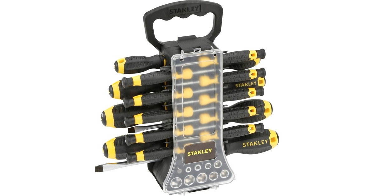 StanleySchroevendraaier-set, 49-delig gereedschapsset  (Zwart/geel, Incl. draagkoffer, 1/4