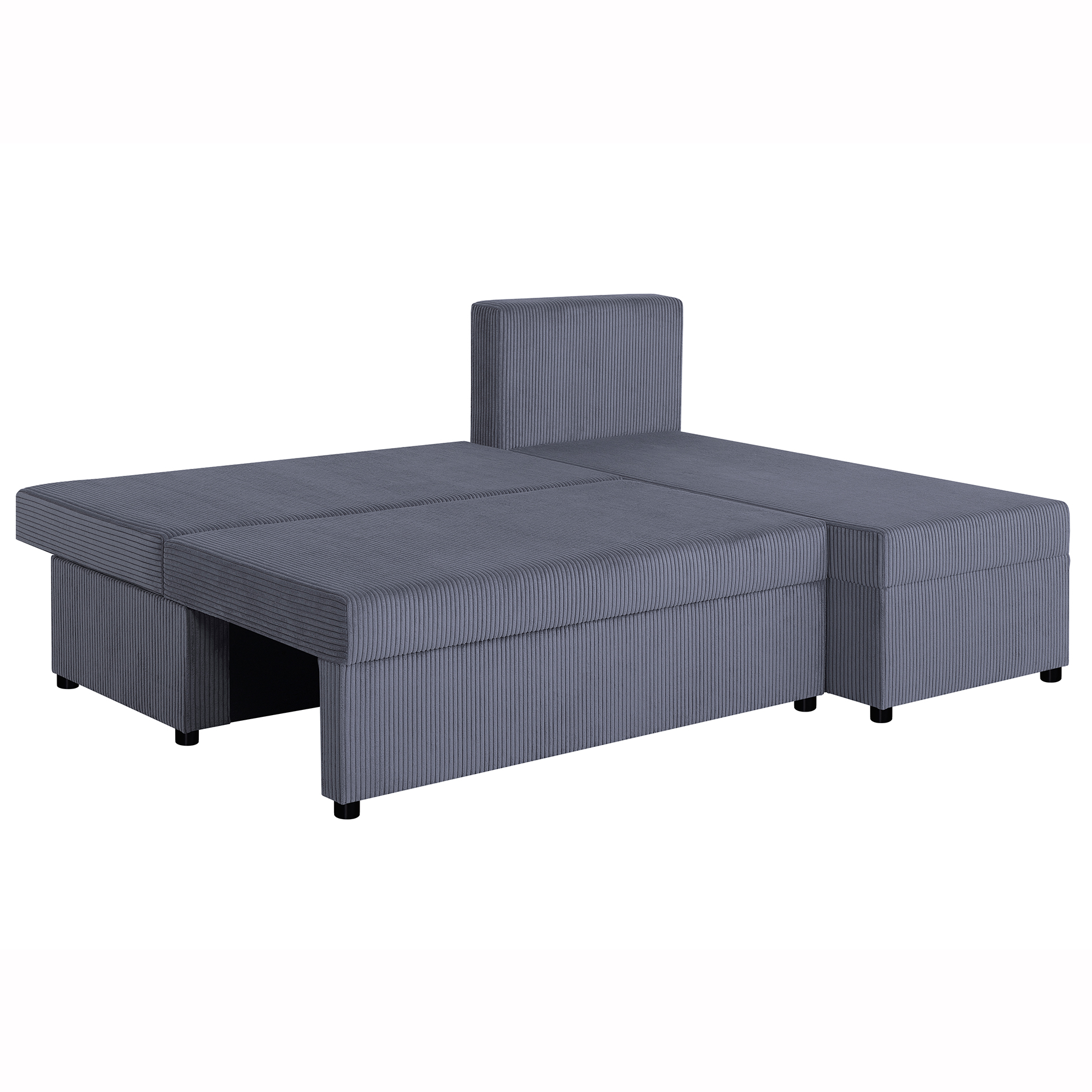 Ecksofa - ash - Cord - mit Liegefunktion