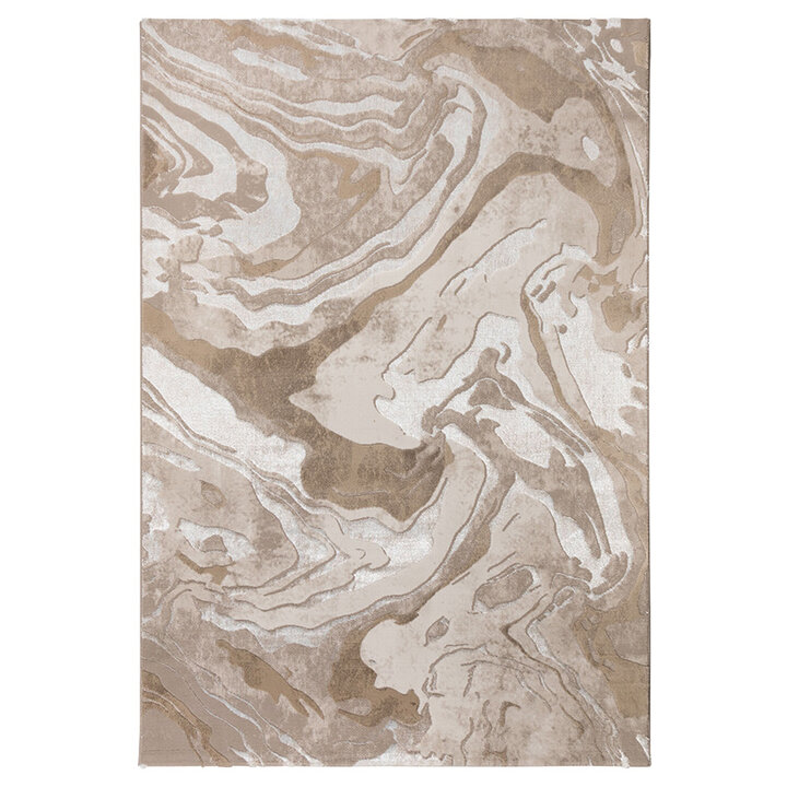 Marmer vloerkleed - Erio Marbled Beige | 3D effect