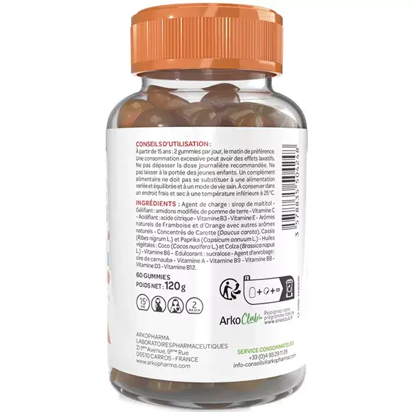Arkopharma Azinc Adultos 9 Vitaminas 60 gomas