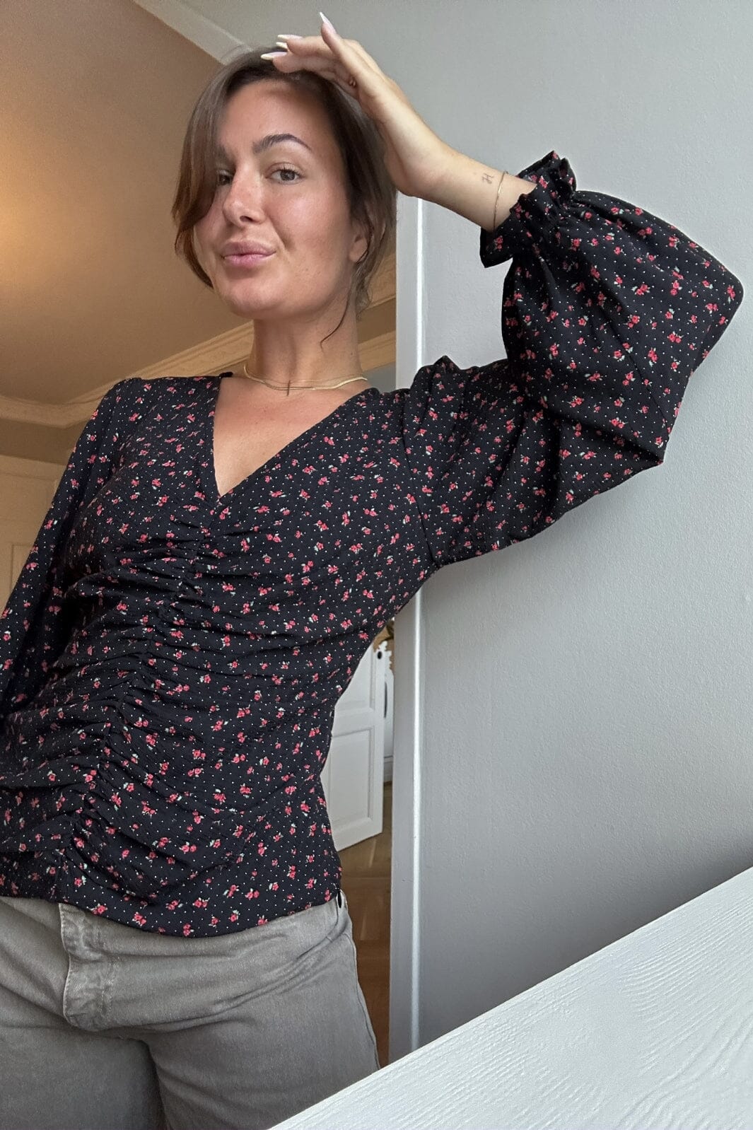 Neo Noir Katinka Floral Dots Blouse