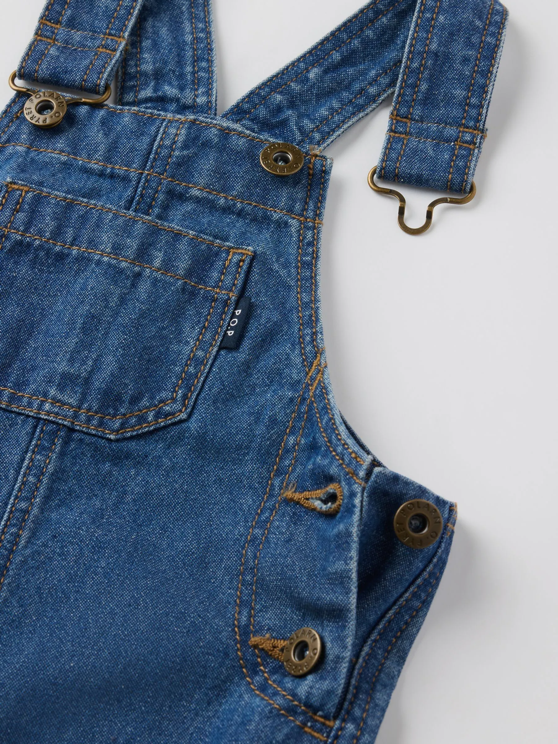 Polarn O. Pyret Cotton Denim Dungarees
