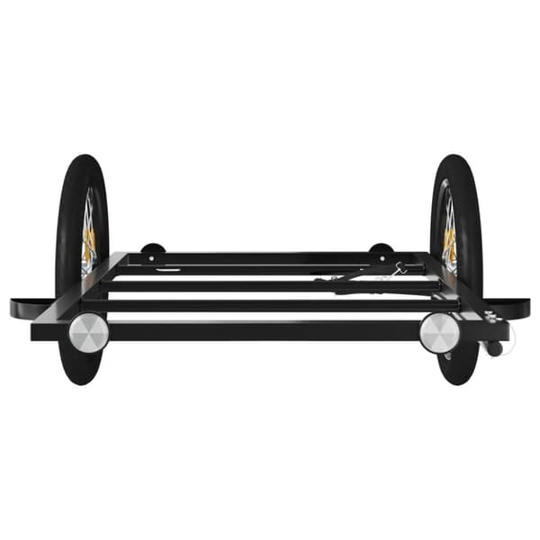 vidaXL Sykkelhenger svart 135x68x37 cm jern
