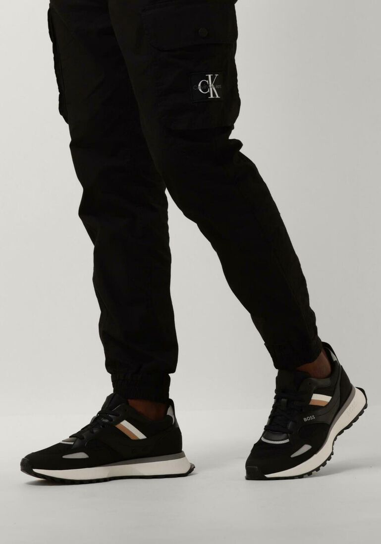 BOSS zwarte boss lage sneakers jonah runn