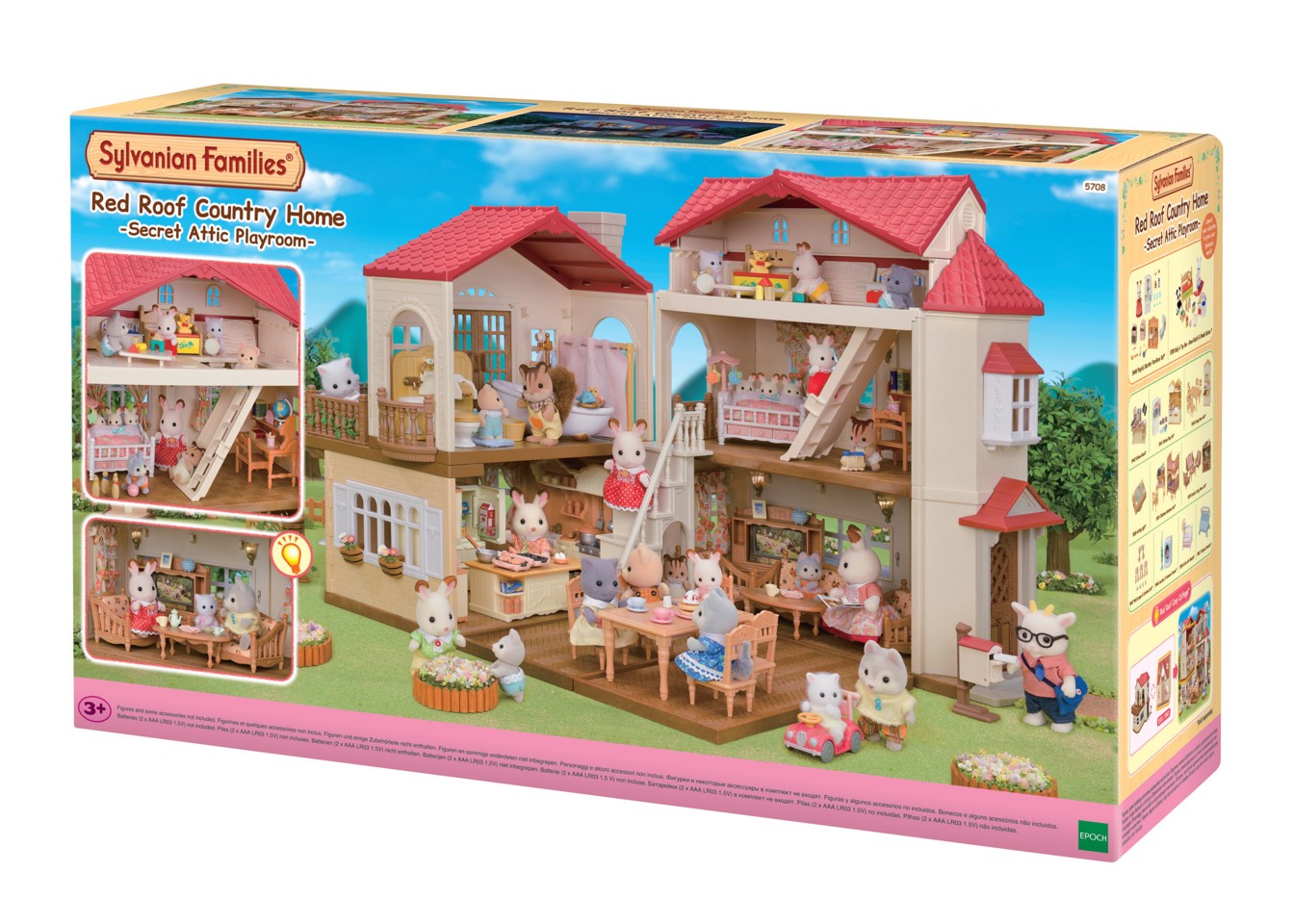 Sylvanian Families - Byhus med Lys - med det hemmelige loftsrum (5708)