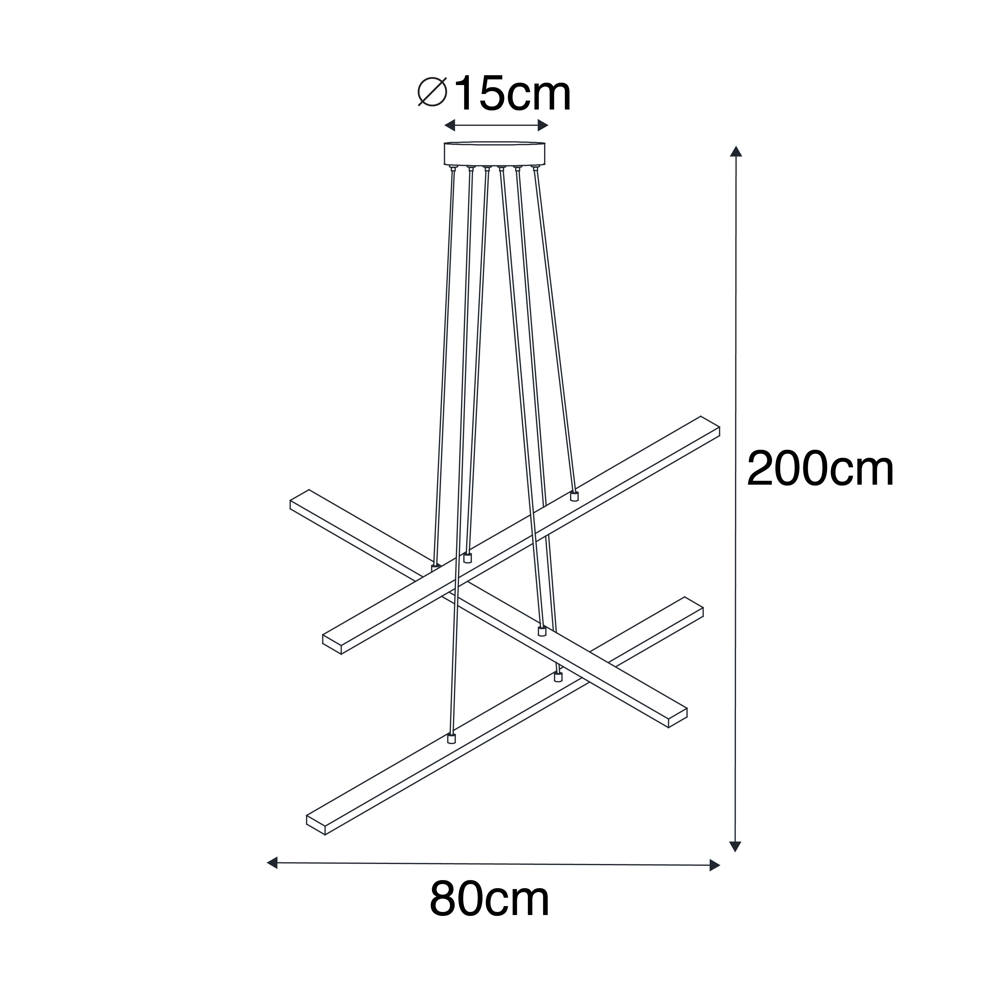 Hanglamp zwart incl. LED 3-staps dimbaar 3-lichts - Jolanta