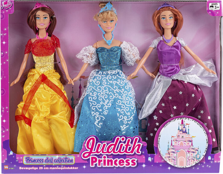 JUDITH JUDITH 3xLUX PRINSESSER Lyserød & multi