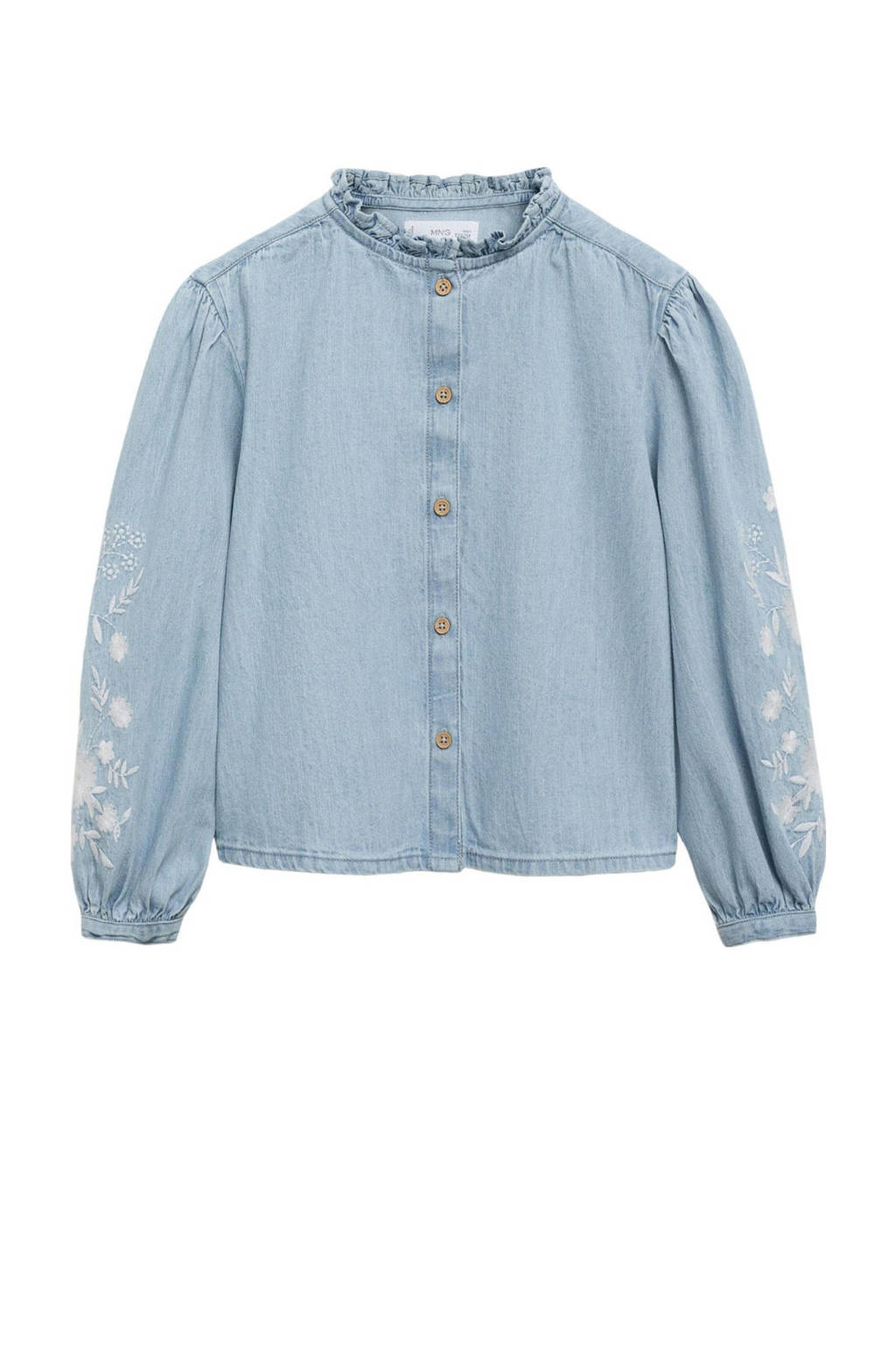 Mango Kids blouse light blue denim