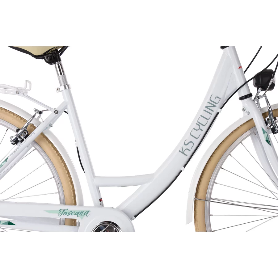 KS Cycling Damenfahrrad Cityrad 6-Gänge Toskana 28 Zoll Weiß