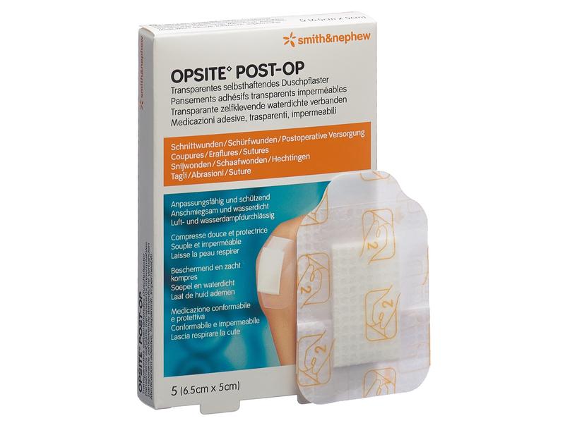Smith & Nephew Wundpflaster Opsite Post-OP 6.5 x 5 cm, 6 x Steriler Folienverband mit absorbierendem Wundpad